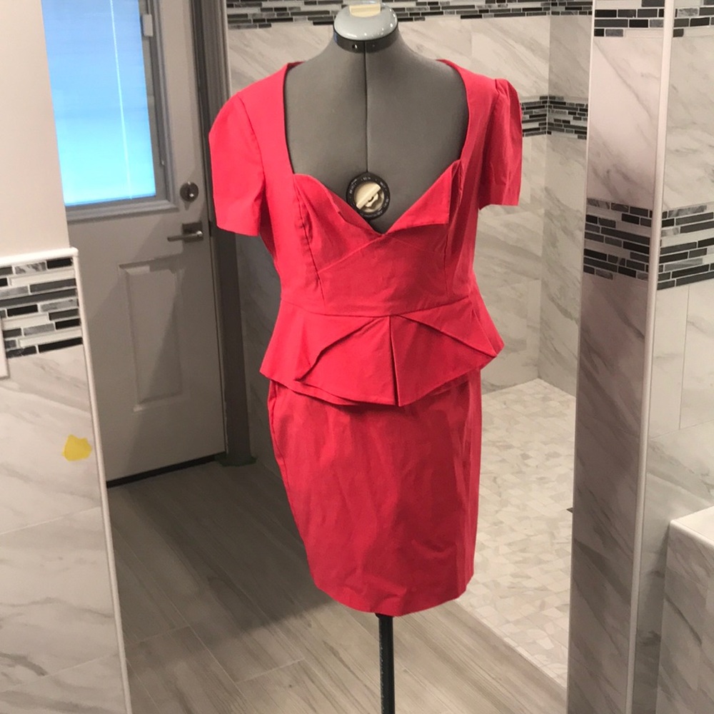 Pink Peplum Dress